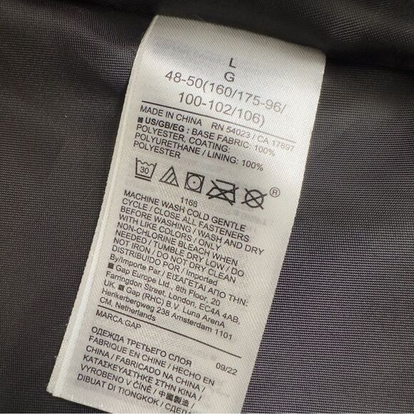 S O L D : Gap Vegan Leather Blazer Black Size Large Womens - Picture 12 of 13